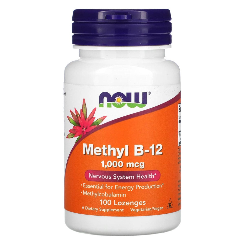 Metil B12 Methyl B-12 1,000mcg 100 Pastilhas - Now Foods - 1000 mcg ...