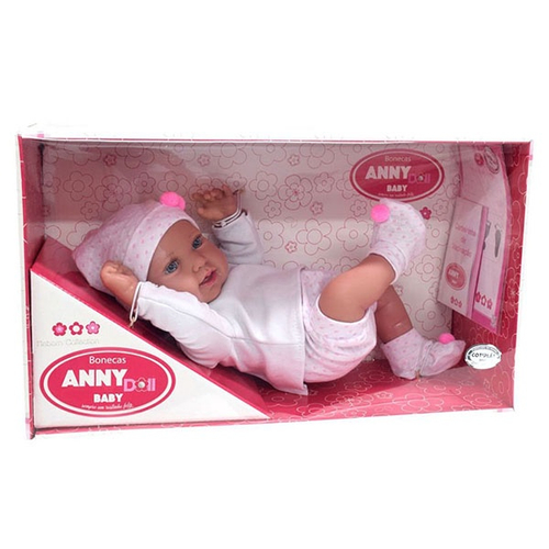 Boneca Bebê Reborn Anny Doll Baby Menina - Cotiplás