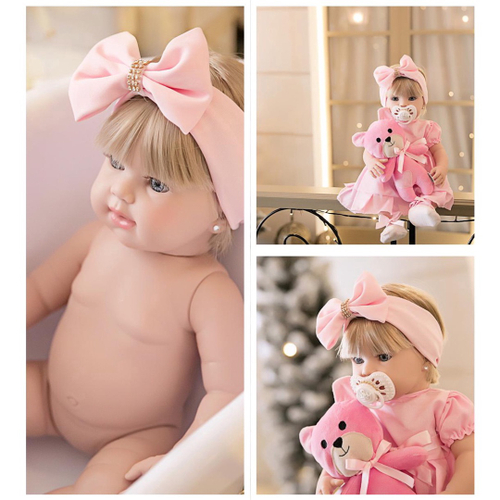 Boneca Bebe Reborn 57cm, bebe realista, boneca real Reborn Olhos