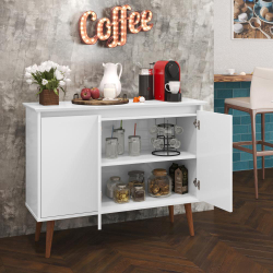 Balcão Buffet Sala de Jantar com 3 portas Luxo Classic Estilo Retrô Branco é boa?