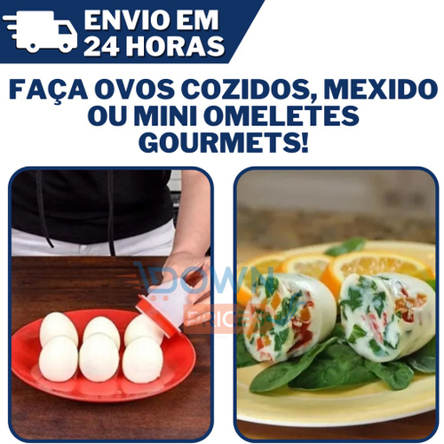 Jogo De Formas Silicone Para Cozinhar Ovos Recheados Cozidos