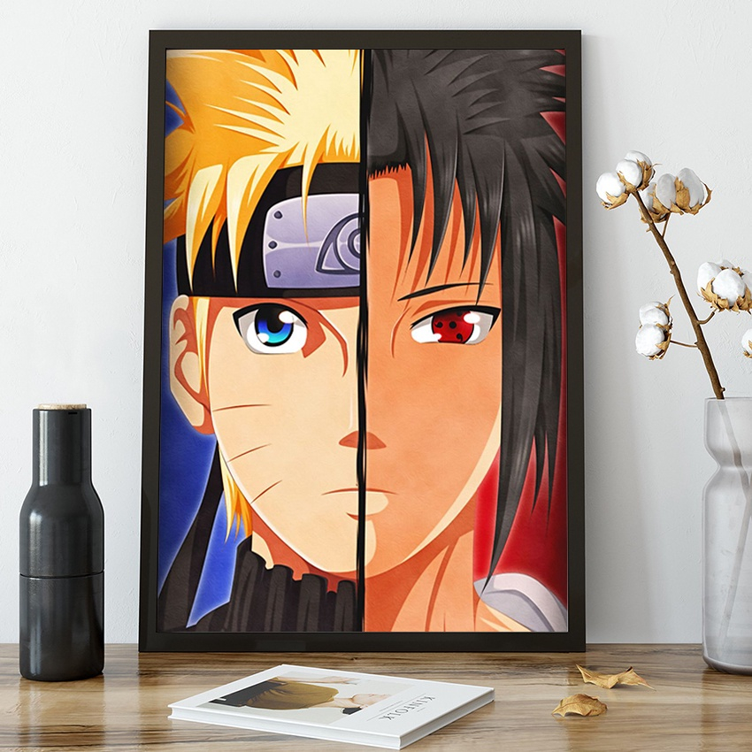 Quadro decorativo Poster Kakashi Anime Naruto Arte Desenho para sala quarto  no Shoptime