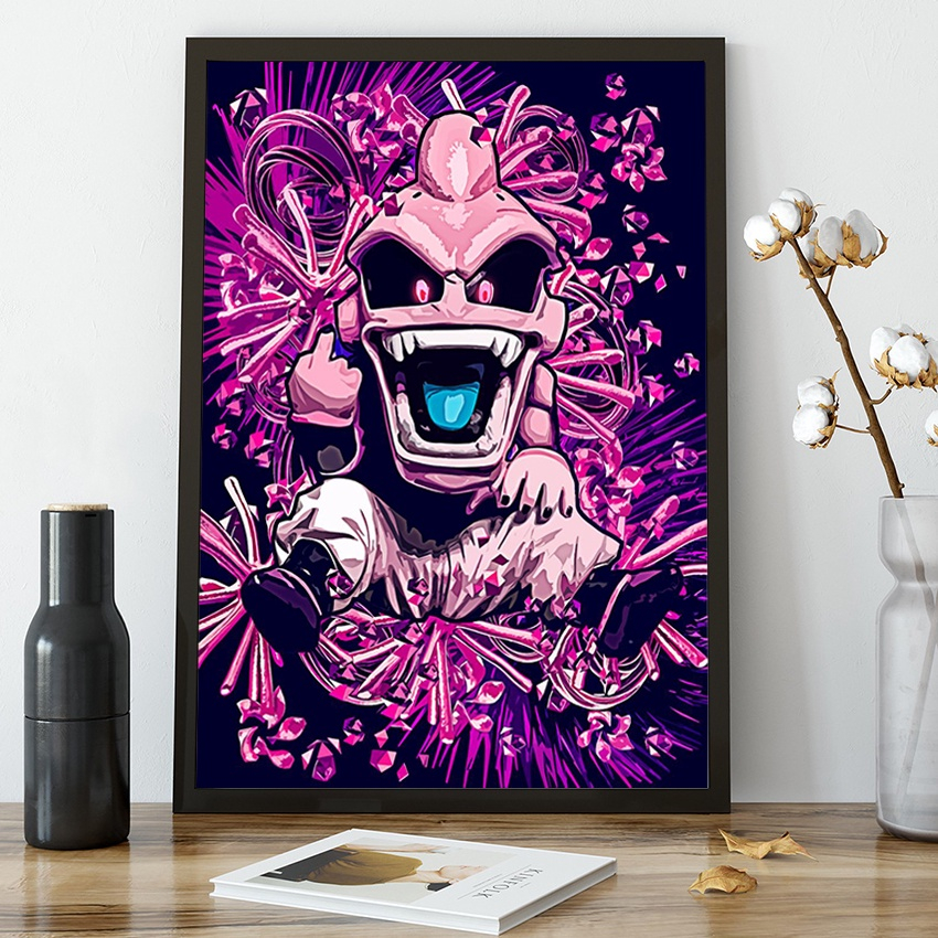 Quadro decorativo Desenho Majin Boo Dragon Ball Anime para sala