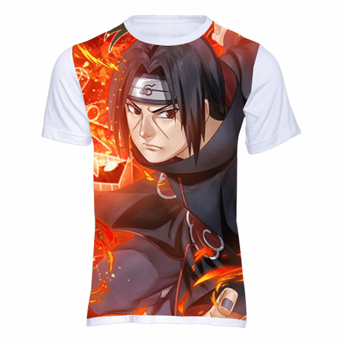 Camiseta Sasuke Uchiha Akatsuki Camisa Infantil Masculina Animes