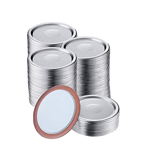 150 Pcs Mason Jar Lids Tampas De Canning De Boca Regular Para Tampas De Conservacao De Potes Mason Tampas De Aluminio Para Mason Jar Boca Regular Split Type Tampas De Vazamento E Tampas