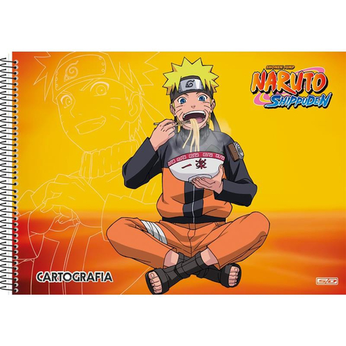 Caderno de Desenho Cartográfia Espiral Anime Naruto 1 Matéria 60