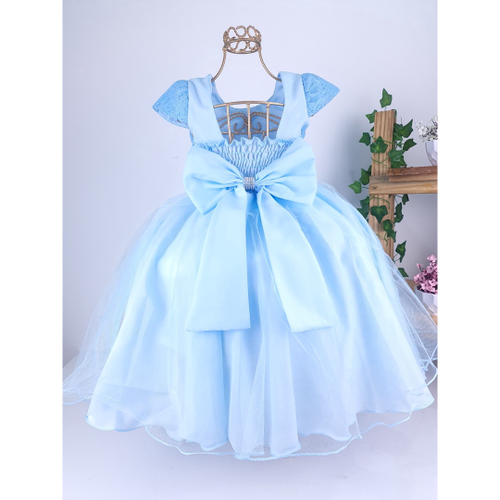 Vestido Princesa Cinderela Aniversário Azul 4 ao 10 em Promoção na  Americanas