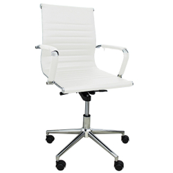 Cadeira de Escritório Eames Esteirinha Baixa Giratória - Branco Menor preço em Cadeira de Escritório Eames Esteirinha Baixa Giratória - Branco
