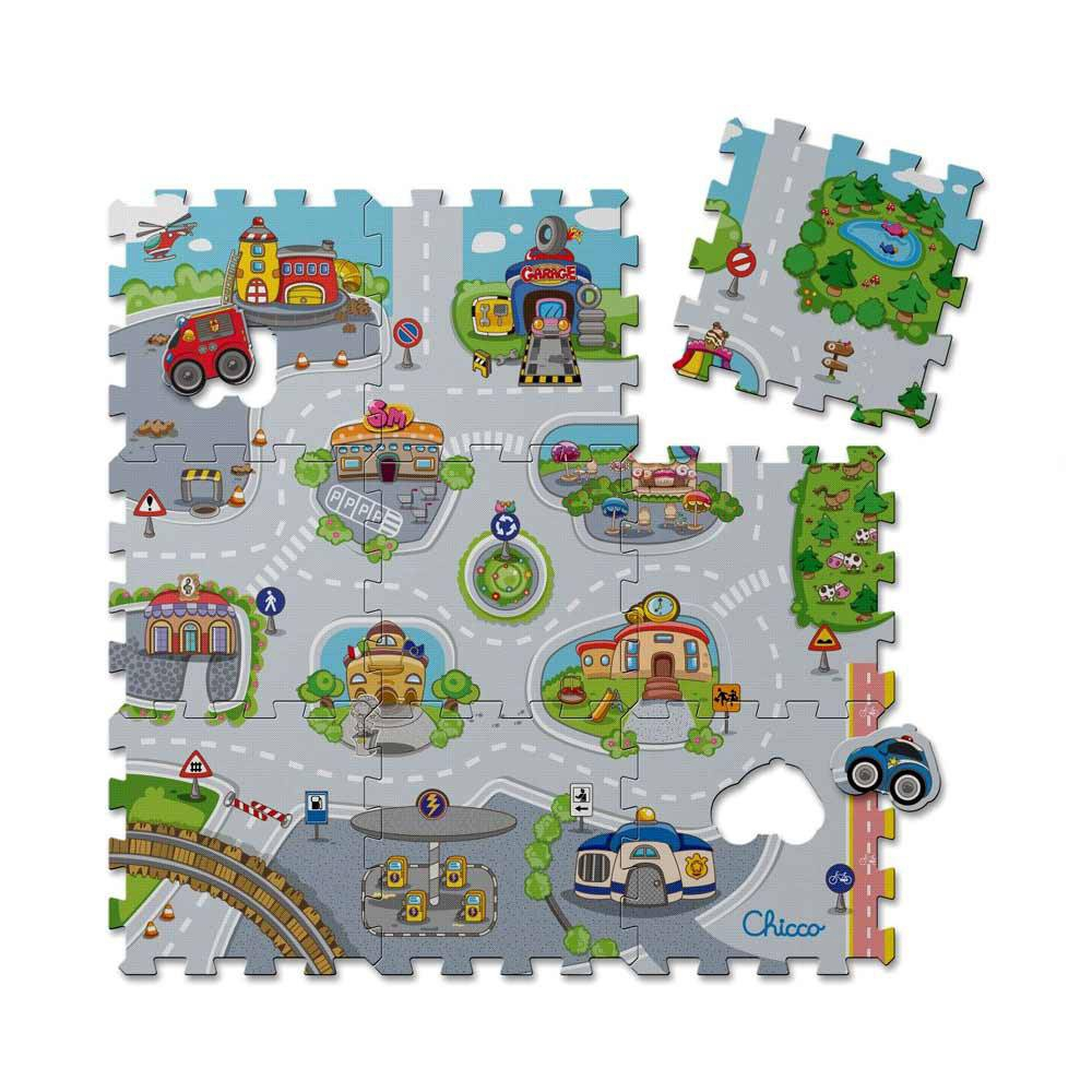 Tapete Montável Puzzle Quebra-Cabeça Cidade 93cmx93cm Chicco em