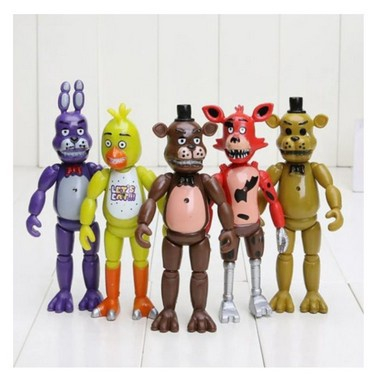 Kit 5 bonecos five nights at freddys fnaf articulados com luz LED na  Americanas Empresas