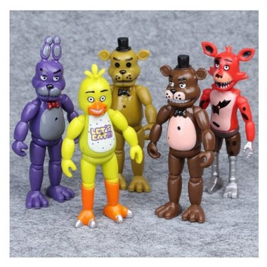 Kit 5 bonecos five nights at freddys fnaf articulados com luz LED na  Americanas Empresas