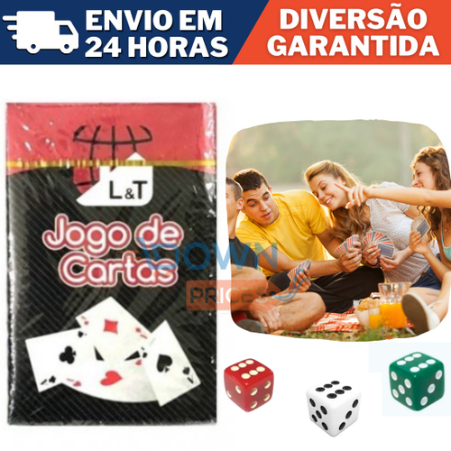 JOGO DE CARTAS BARALHO 3 DADOS - Centermarc