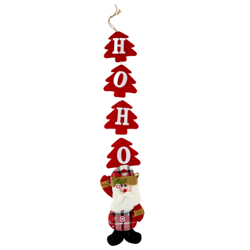 Enfeite Natalino De Pendurar Ho Ho Ho Papai Noel Decorativo em