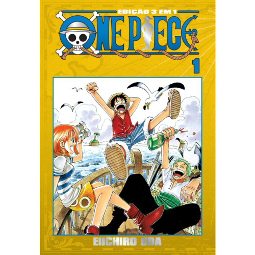 One Piece 3 Em 1 Mangá Vol. 1 Ao 4 - Kit Nova Coleção Panini