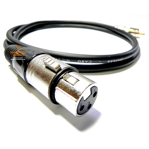 Cabo De Udio Blindado Canon Xlr F Mea Rca Macho Profissional Metro