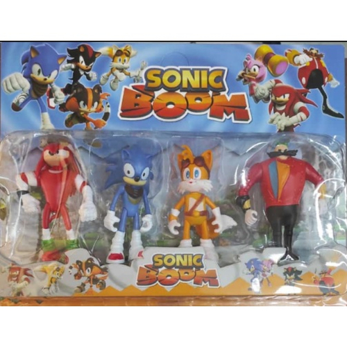 Kit brinquedos sonic com 8 personagens. no Shoptime