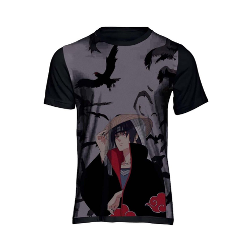 Camisa Camiseta Infantil Akatsuki Nuvem Naruto Série Anime