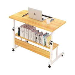 Mesa para notebook altura ajustavel home office cama rodinhas E 2 prateleiras multiuso luxo Menor preço em Mesa para notebook altura ajustavel home office cama rodinhas E 2 prateleiras multiuso luxo
