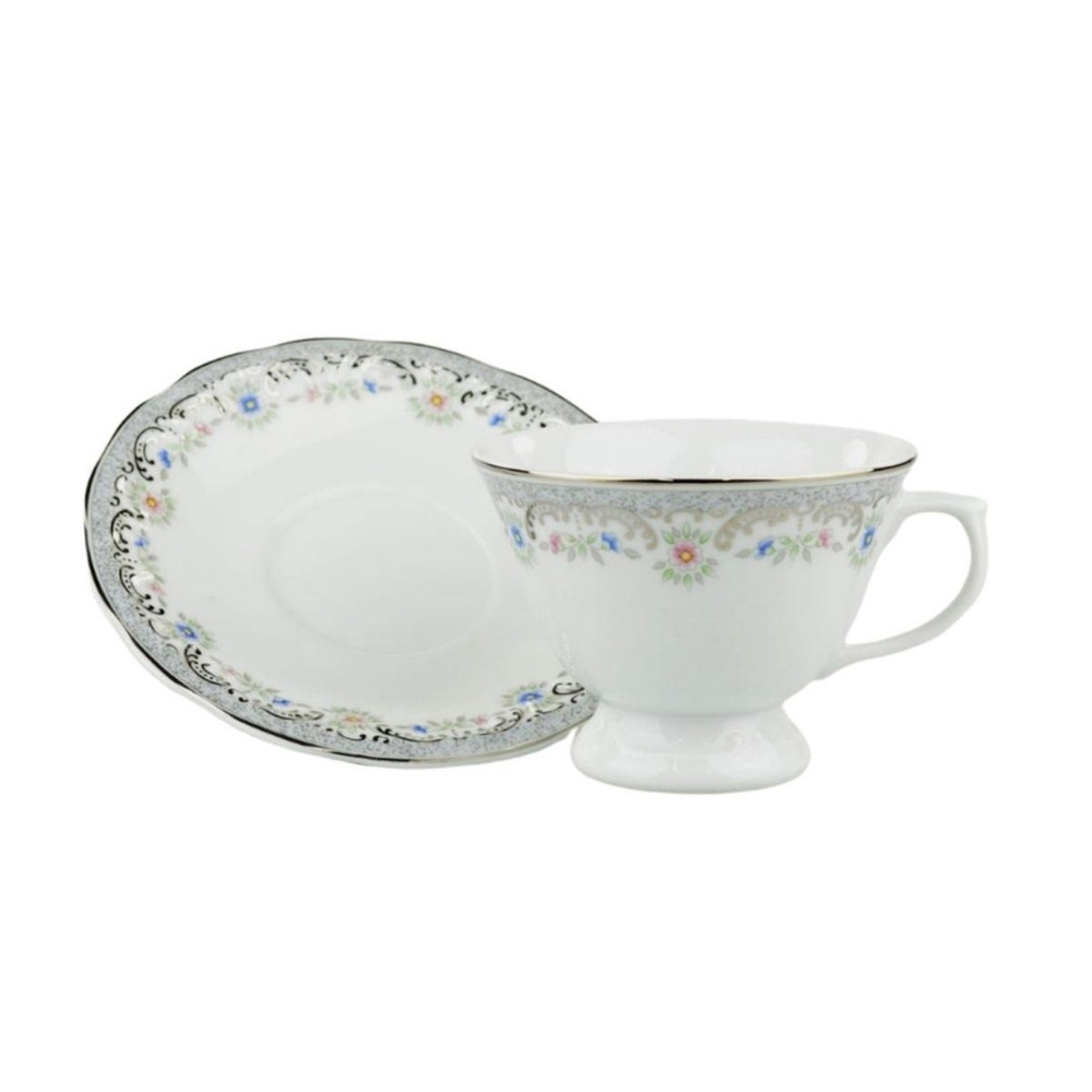 Aparelho de Chá e Café Porcelana Schmidt 53 peças - Dec. Saint