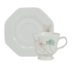 Aparelho de Chá e Café Porcelana Schmidt 53 peças - Dec. Cebolinha 2617 -  SCHMIDT