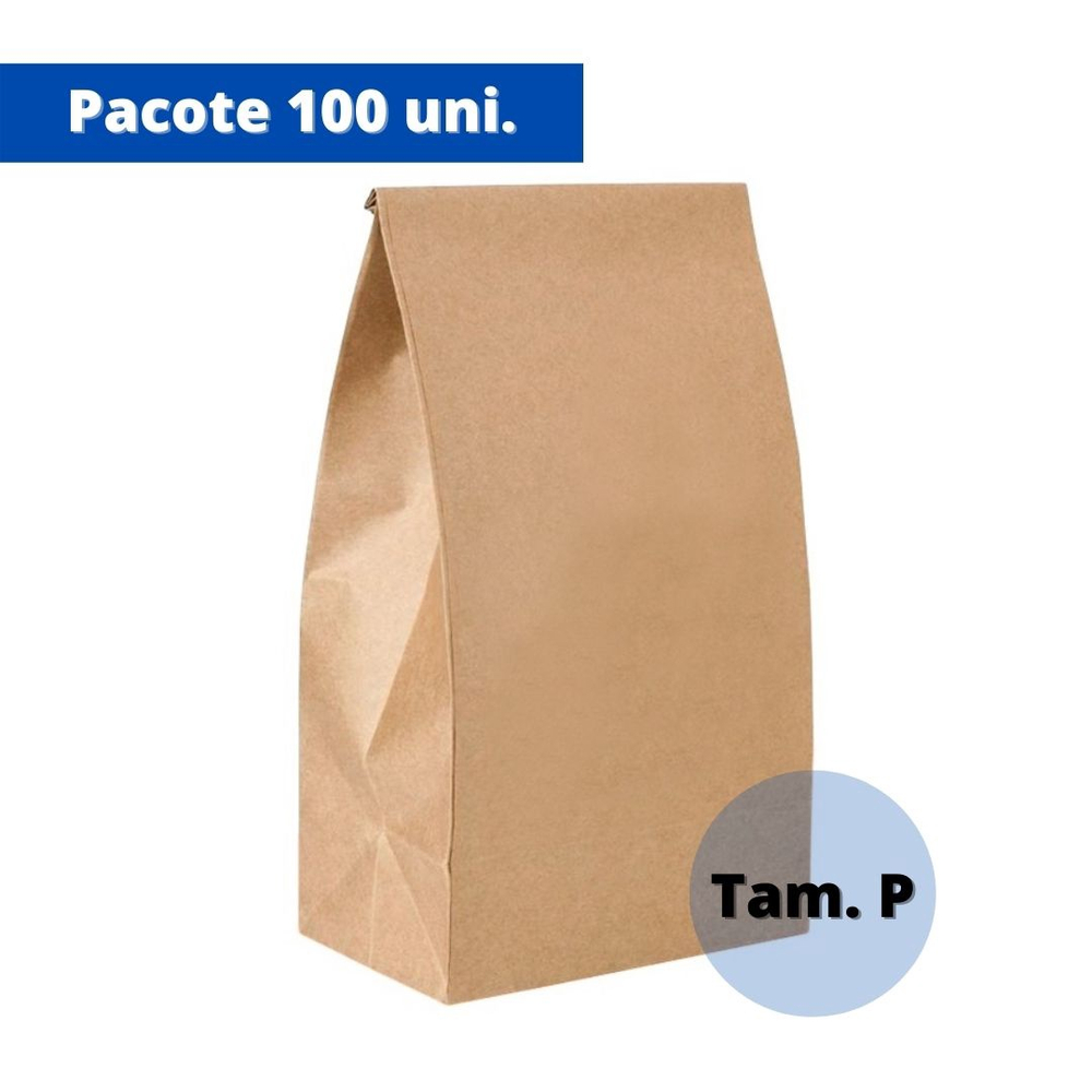 Saco kraft premium tamanho P 5,8 litros pacote 100 unidades em Promoção ...