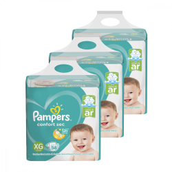 Menor preço em Kit de Fraldas Pampers xg Confort Sec Super - 174 Unidades