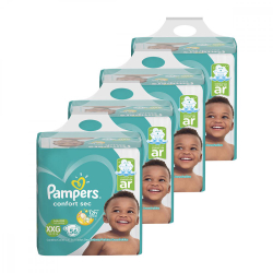 Kit de Fraldas Pampers xxg Confort Sec Super - 224 Unidades Menor preço em Kit de Fraldas Pampers xxg Confort Sec Super - 224 Unidades