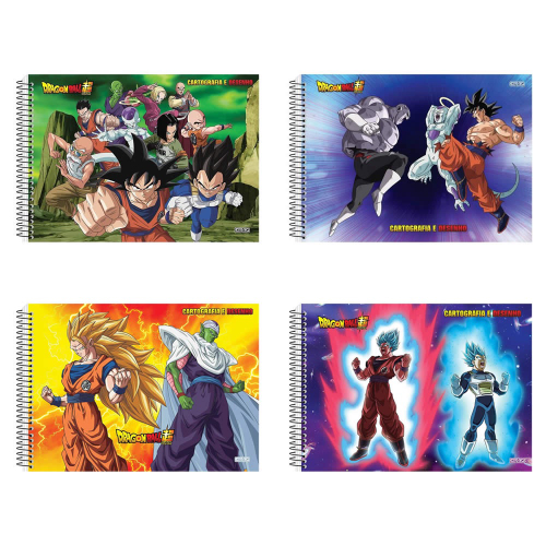 Kit Combo 2 Cadernos De Desenho Dragon Ball Super 60 Folhas em Promoção na  Americanas