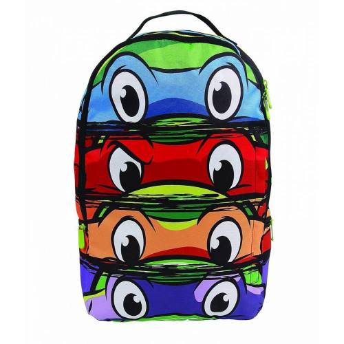 Bolsa Mochila Tartarugas Ninja Escolar Passeio Infantil Desenho (Preto)