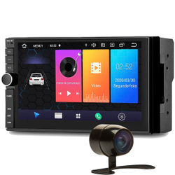 Kit Central Multimídia Evolve 7 Android 9.0 bt Wi-Fi fm USB iOS Android Espelhamento Multilaser - GP349 + Câmera Menor preço em Kit Central Multimídia Evolve 7 Android 9.0 bt Wi-Fi fm USB iOS Android Espelhamento Multilaser - GP349 + Câmera