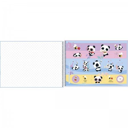 Caderno Cartografia & Desenho Panda Lovely Friend - Tilibra