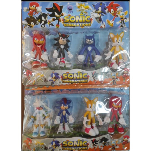 Kit 4 Bonecos Sonic E Sua Turma The Shadow Games