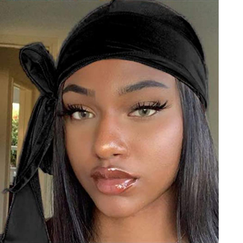 Durag Viscolycra - Preto - MUNDO AFRO PERFECTA