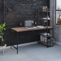 Escrivaninha com Estante 4 Prateleiras Estilo Industrial 150cm Active Yescasa Menor preço em Escrivaninha com Estante 4 Prateleiras Estilo Industrial 150cm Active Yescasa