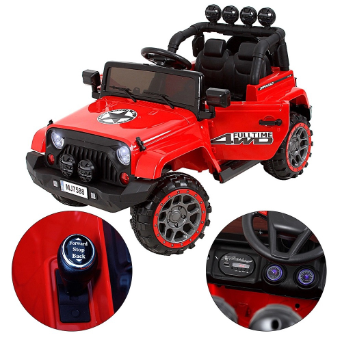 Jeep carrinho elétrico infantil c/ controle remoto menino menina