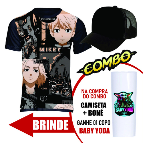 Camiseta 100% algodão com estampa de Mikey de Tokyo Revengers