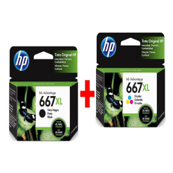 Kit 2 cartucho 667XL hp original 1275 2374 2375 1BK 1COLOR Menor preço em Kit 2 cartucho 667XL hp original 1275 2374 2375 1BK 1COLOR