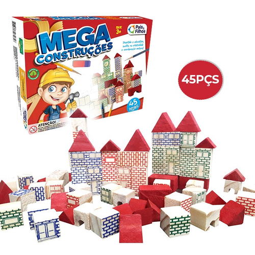 BLOCO DE MONTAR BRINQUEDO MEGA CONSTRUÇÃO