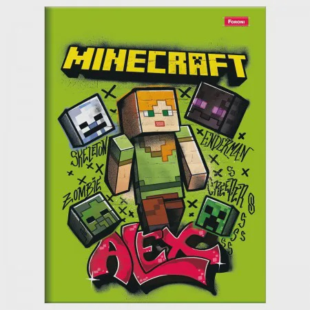 3 Caderno Minecraft Espiral + Brochura 1/4 + Caderno Desenho no Shoptime