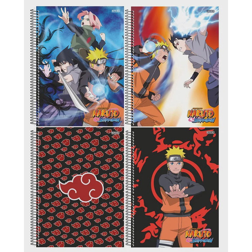 Caderno Pequeno 1/4 Brochura 80 Folhas Naruto SÃO DOMINGOS