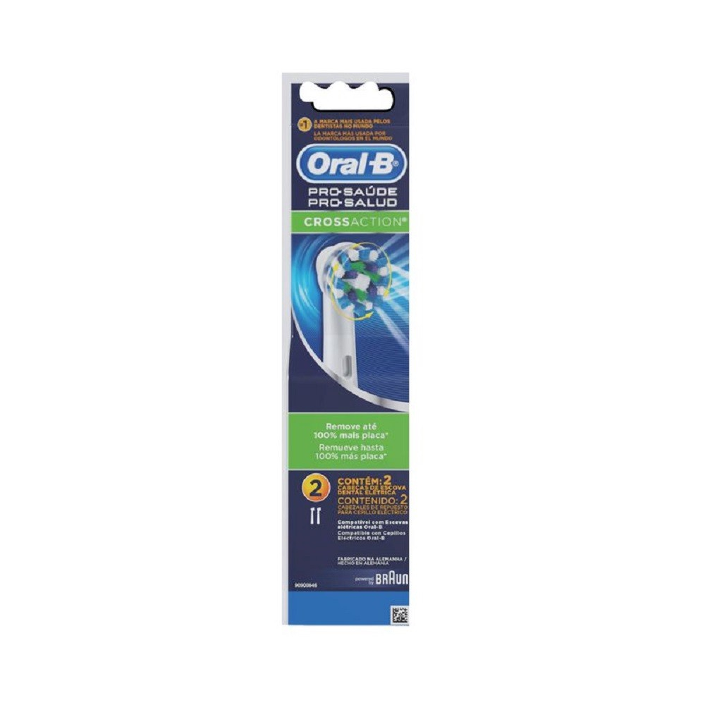 Refil Para Escova Elétrica Oral-B Pro-Saúde Cross Action- 2 Unidades ...