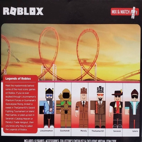 6 Personagens Legends Of Roblox Original + Código Virtual