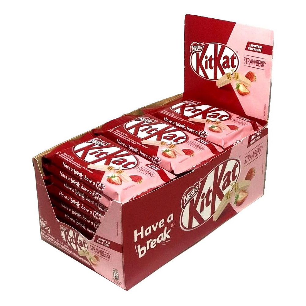 Chocolate Kit Kat Morango 41,5gr C/24un - Nestlé No Shoptime