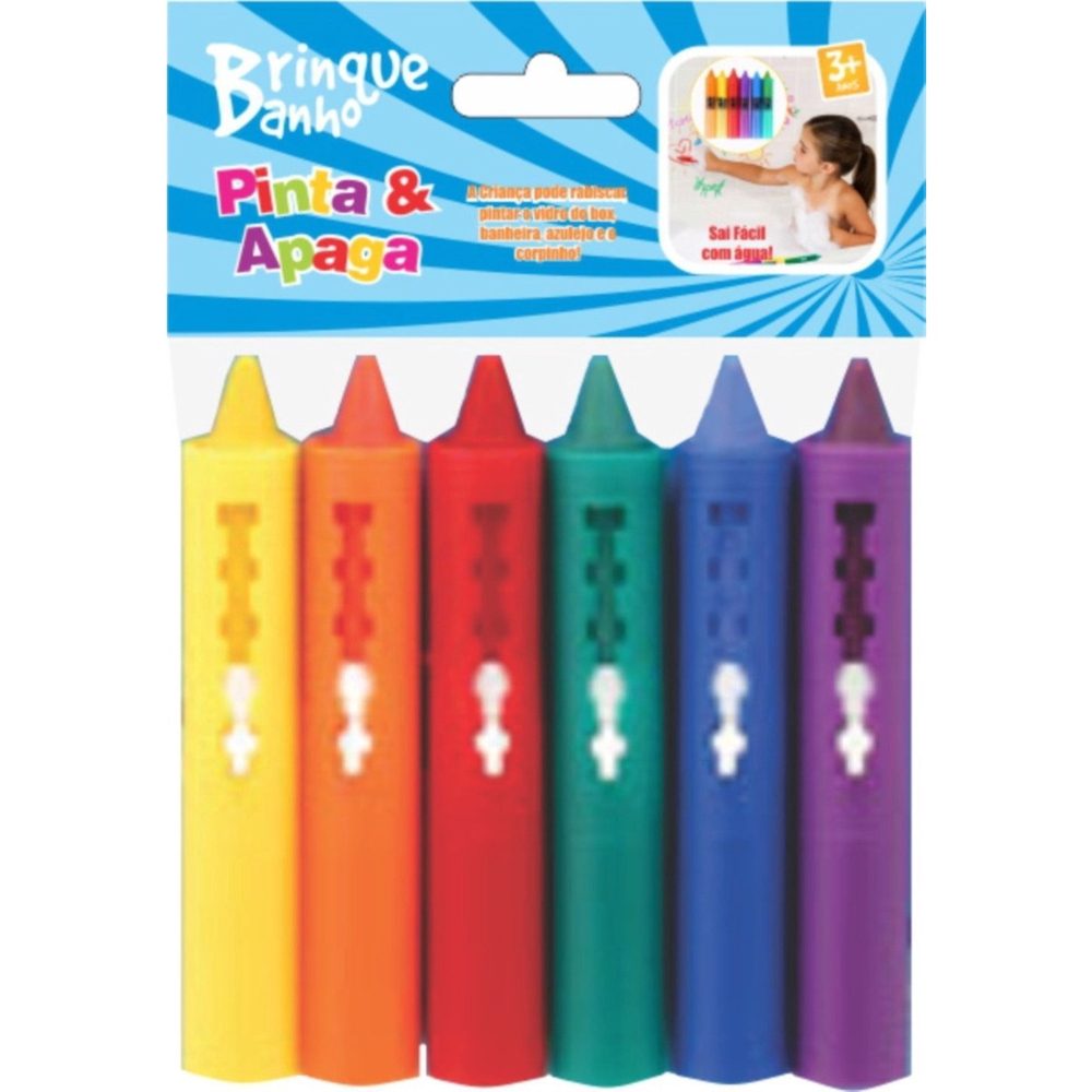 Brinquedo Banho Giz Pinta Pintura Box Banheiro Caneta Infantil Azulejo  Ladrilho Bate Bumbo em Promoção na Americanas