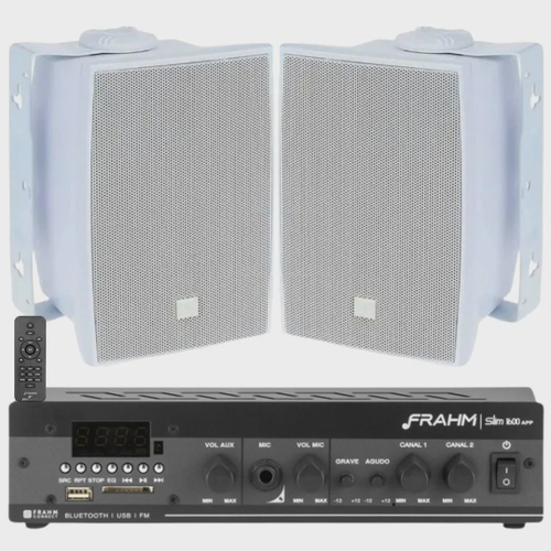 Jbl Kit Som Ambiente Bluetooth Sd Usb Slim 1600 + Caixas C321 Branca ...
