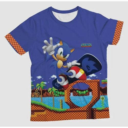 camiseta do sonic adulto