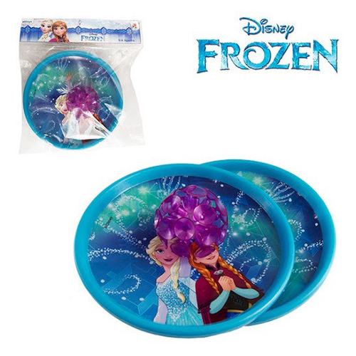 Kit Agarra e Lança Frozen Disney 3 Peças 2 Pratos 1 Bola em