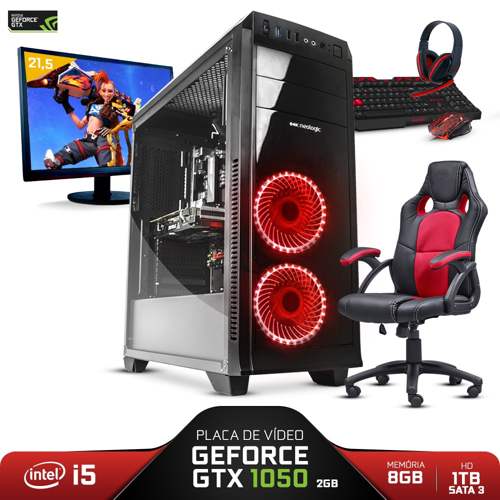 Pc Gamer Completo Intel I5 8gb Hd 1tb Placa De