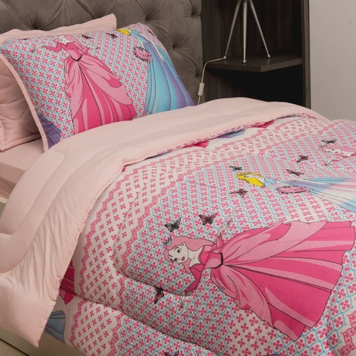 Jogo De Cama Barbie Menina Com 3 Peças Lençol 100% Algodão