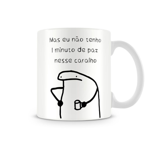 Caneca Flork Divertida Meme Figurinha Sticker Boneco Palito